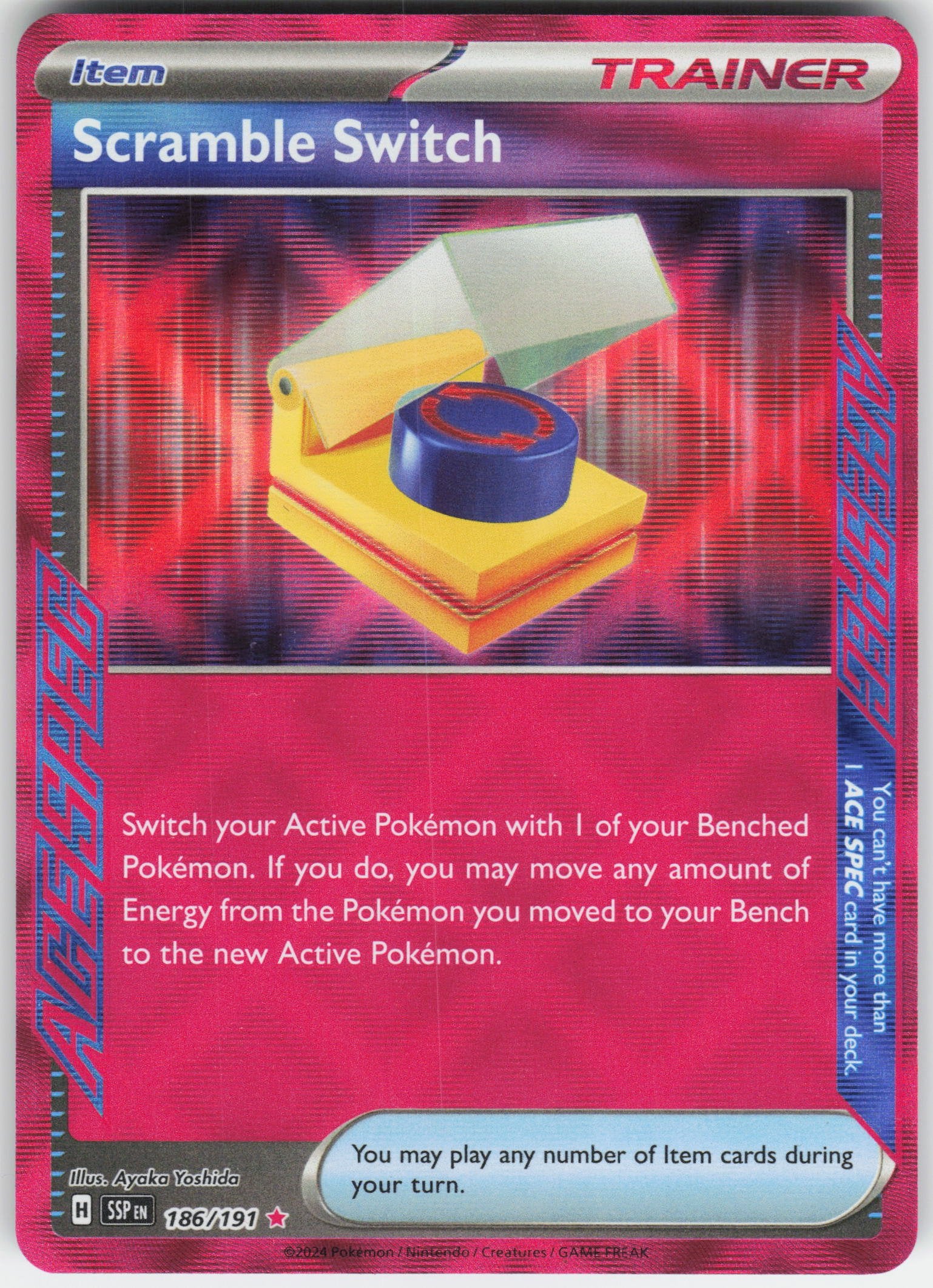 Scramble Switch ACE SPEC Rare SV08: Surging Sparks 186/191 NM