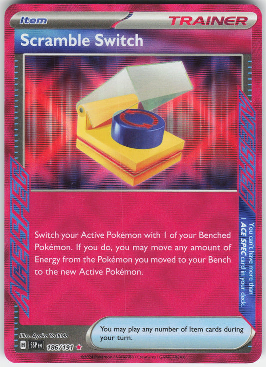 Scramble Switch ACE SPEC Rare SV08: Surging Sparks 186/191 NM