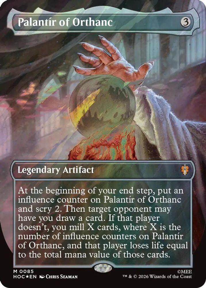 Palantir of Orthanc (Borderless) (Surge Foil) 85 The Hobbit: Eternal-Legal NM/M