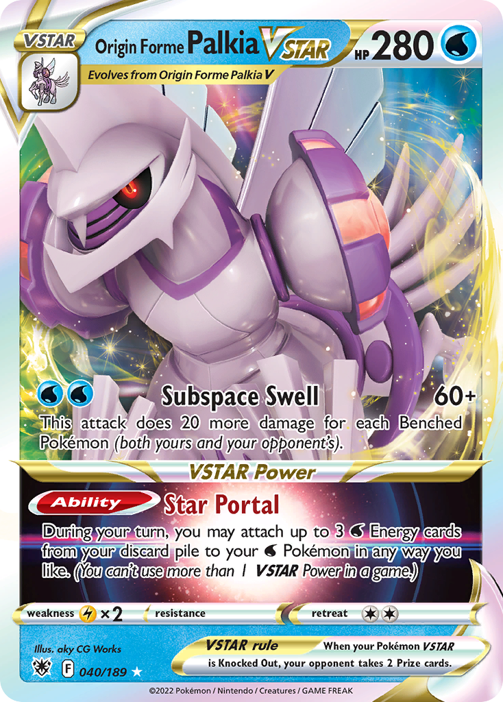 Origin Forme Palkia VSTAR 040/189 VSTAR Rare Astral Radiance Holo NM/M