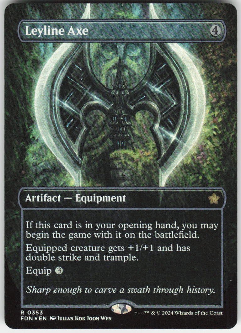 Leyline Axe (Borderless Foil) R Foundations 353 NM