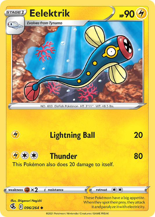 Eelektrik 096/264 Uncommon Reverse Holo Fusion Strike NM/LP