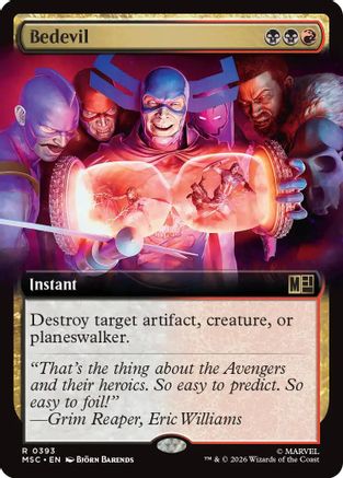 Bedevil (Extended Art) 393 Rare Commander: Marvel Super Heroes NM/M