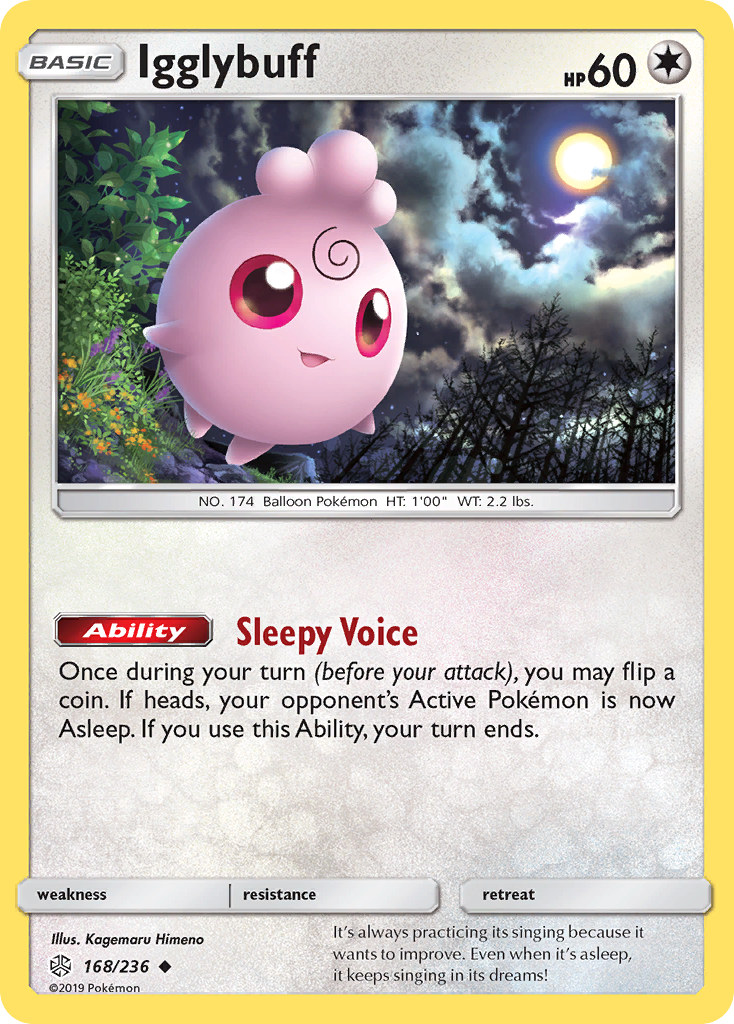Igglybuff 168/236 Uncommon Cosmic Eclipse NM/LP