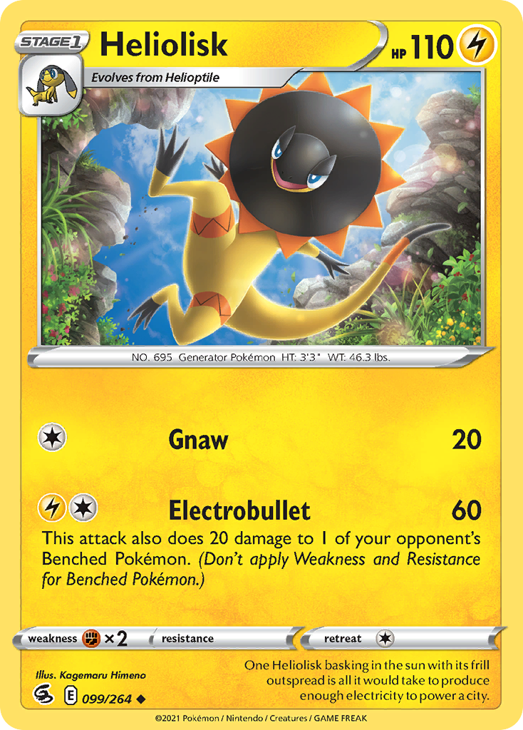 Heliolisk 099/264 UnCommon Reverse Holo Reverse Holo Fusion Strike NM/LP