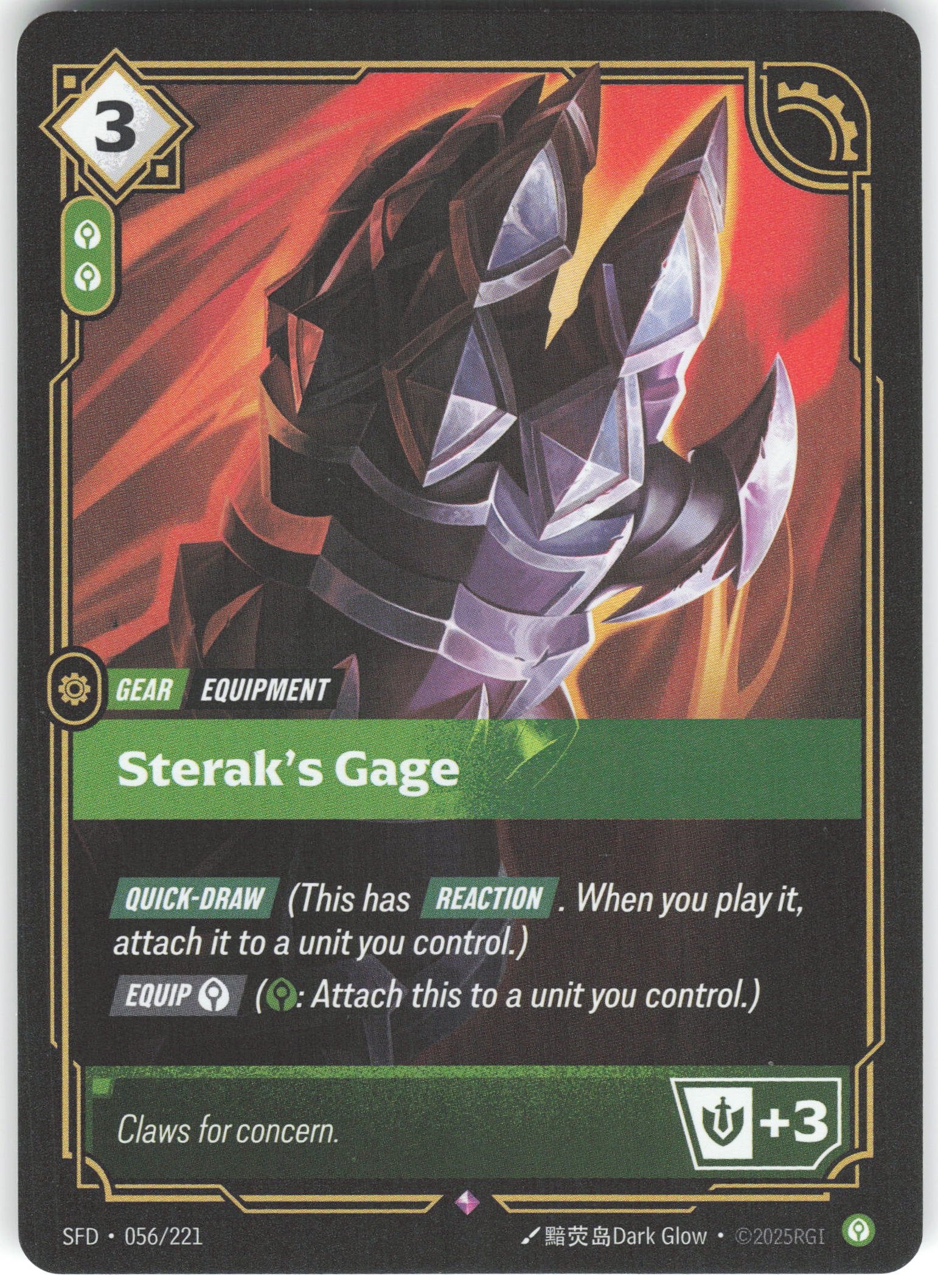 Sterak's Gage Rare Spiritforged 056/221 NM