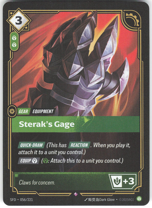 Sterak's Gage Rare Spiritforged 056/221 NM