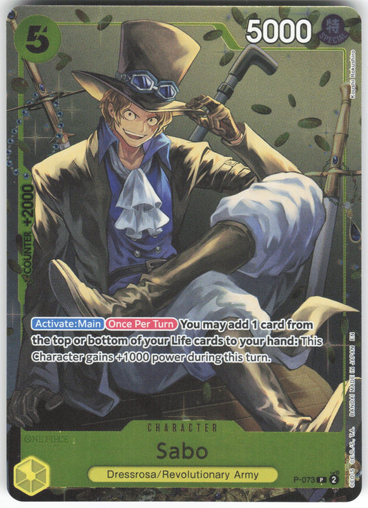 Sabo (Tin Pack Set Vol. 2) PR One Piece Promotion Cards P-073 NM