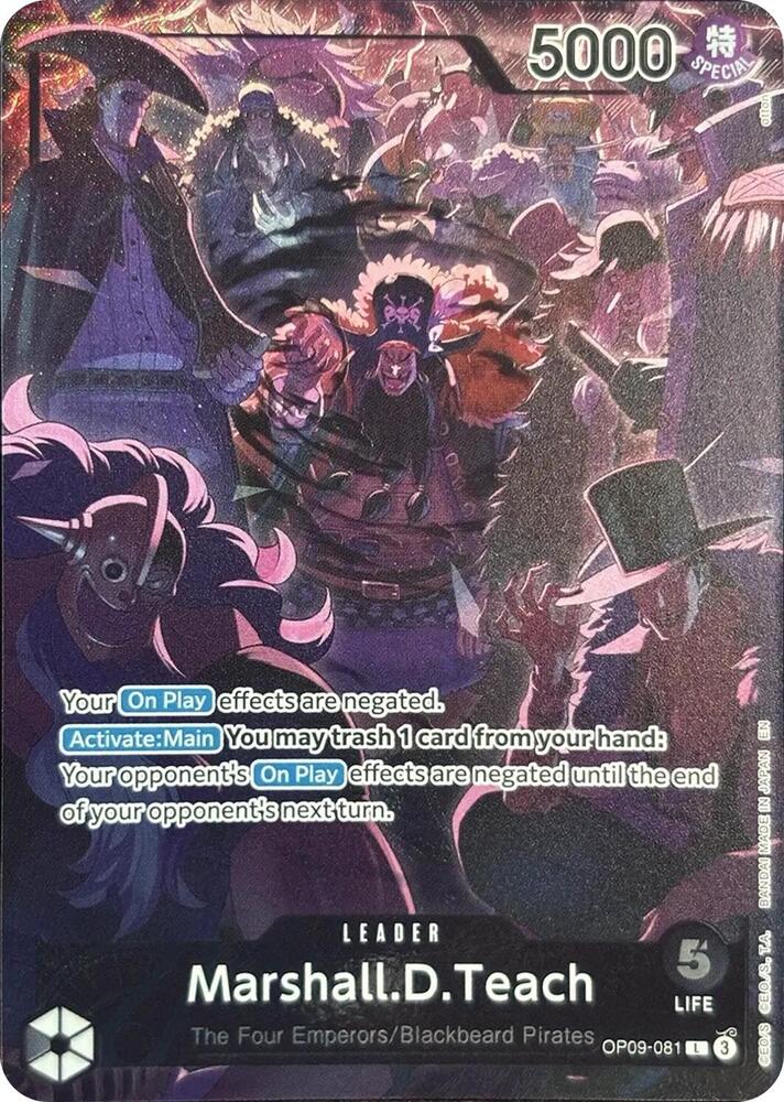 Marshall.D.Teach (English Version 2nd Anniversary Set) OP09-081 One Piece Promotion Cards NM/M