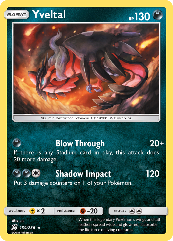 Yveltal 139/236 Rare Unified Minds Holo NM/LP