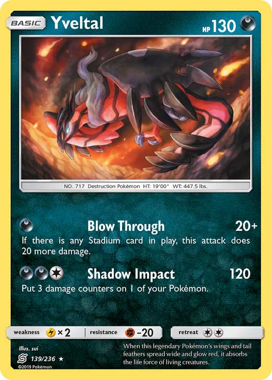 Yveltal 139/236 Rare Unified Minds Holo NM/LP