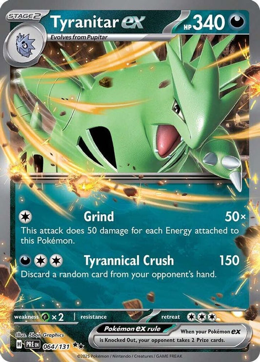 Tyranitar ex 064/131 Double Rare Prismatic Evolutions Holo NM/M