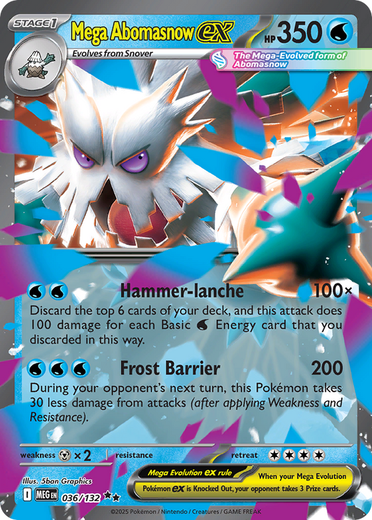 Mega Abomasnow ex 036/132 Double Rare Mega Evolution NM/M