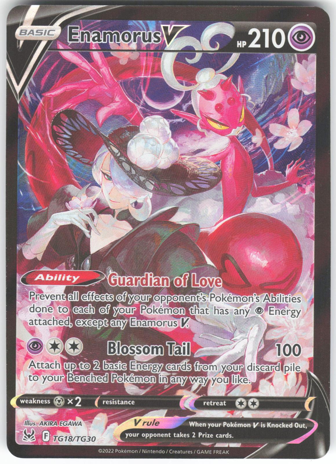 Enamorus V (oc) TG18/TG30 V Rare Lost Origin Trainer Gallery Holo LP*