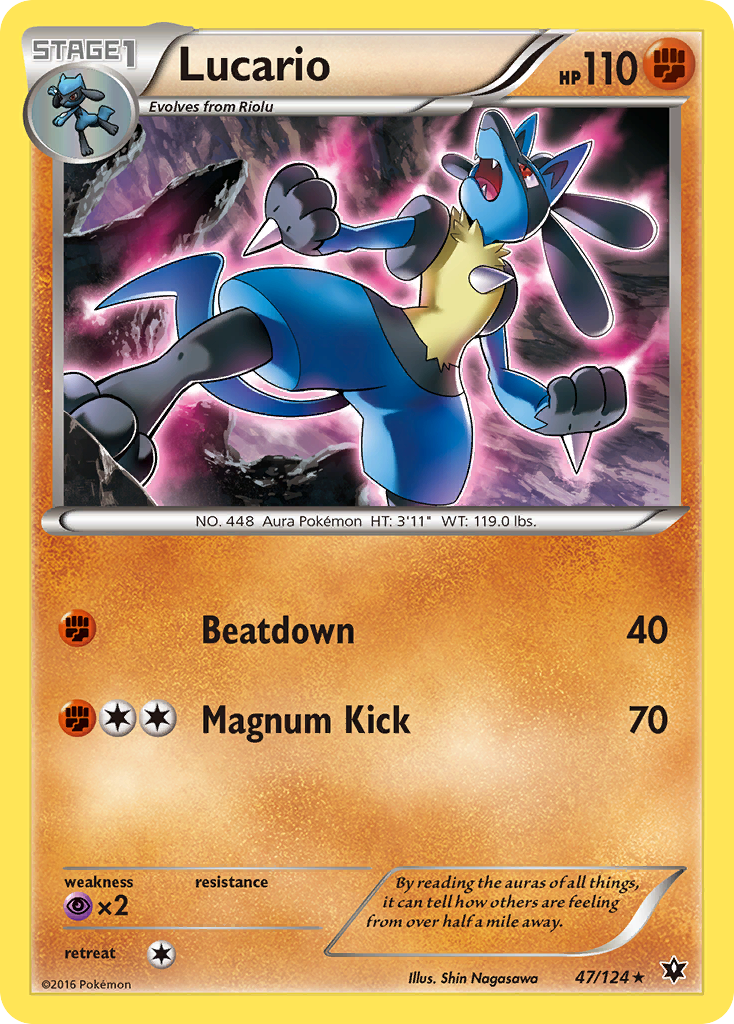Lucario 47/124 Rare Fates Collide NM/LP