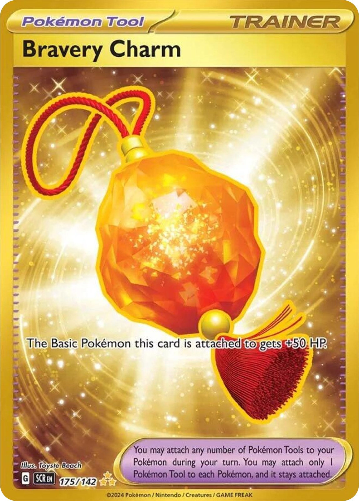 Bravery Charm 175/142 Hyper Rare Stellar Crown NM/M