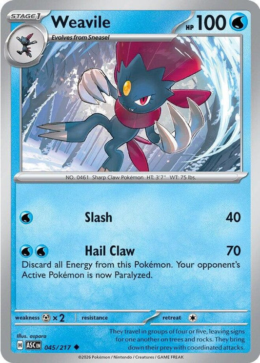 Weavile 045/217 Uncommon Ascended Heroes NM/M