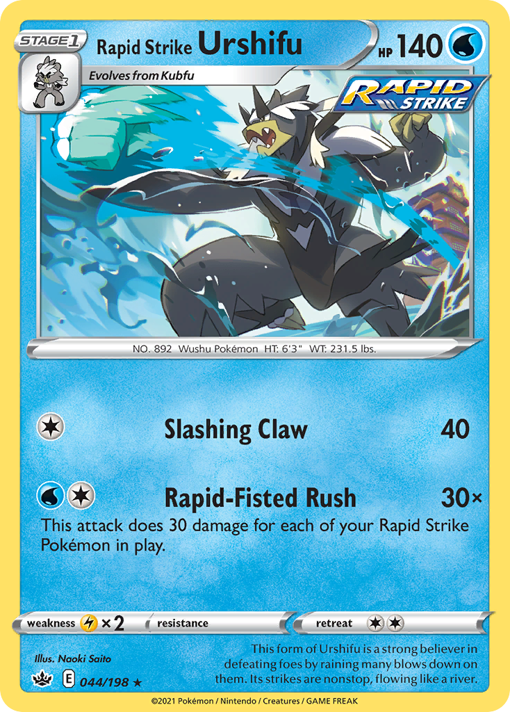Rapid Strike Urshifu 044/198 Rare Chilling Reign Holo NM/LP