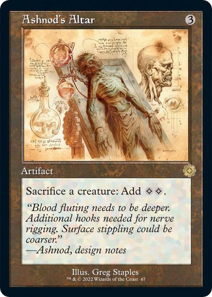 Ashnod's Altar (Schematic) 67 Rare The Brothers' War: Retro Frame Artifacts NM/M