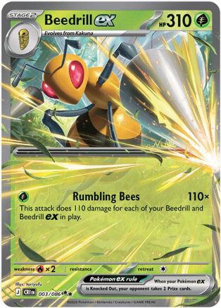 Beedrill ex 003/086 Double Rare Chaos Rising NM/M