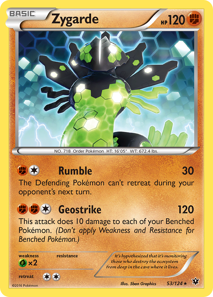 Zygarde 53/124 Rare Fates Collide NM/LP