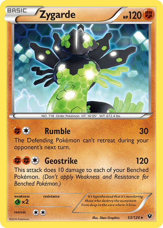 Zygarde 53/124 Rare Fates Collide NM/LP