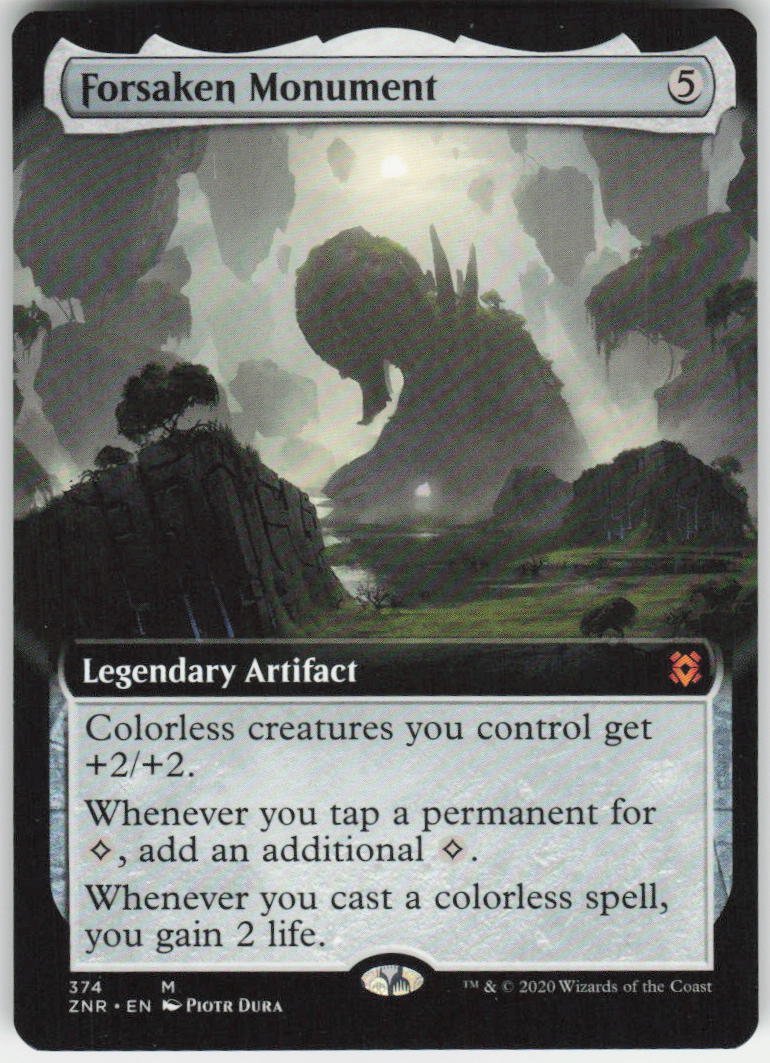 Forsaken Monument (Extended Art) M Zendikar Rising 374 NM
