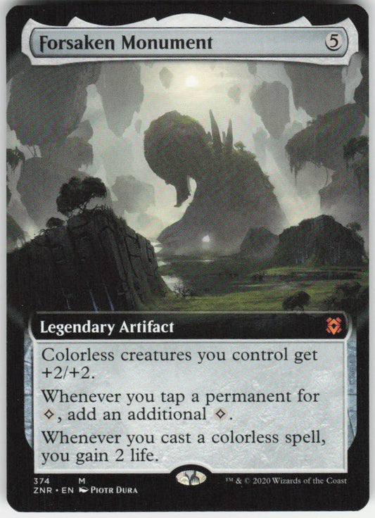 Forsaken Monument (Extended Art) M Zendikar Rising 374 NM