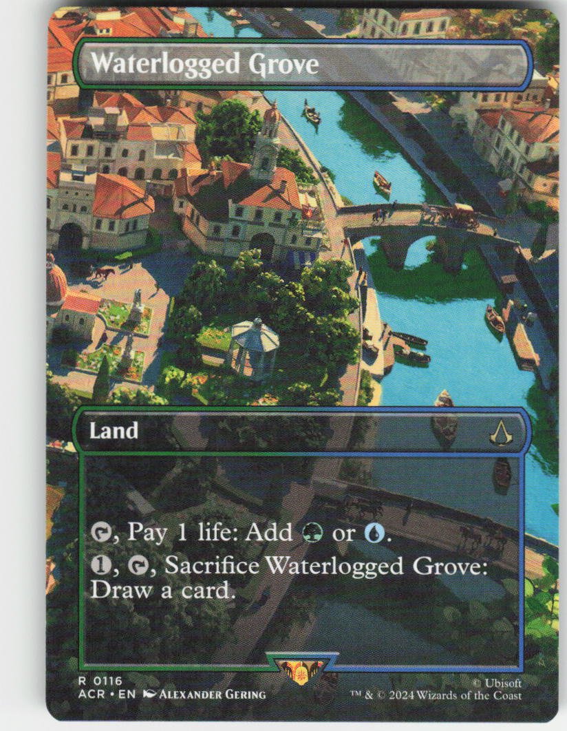 Waterlogged Grove (Borderless) R Universes Beyond: Assassin's Creed 116 NM