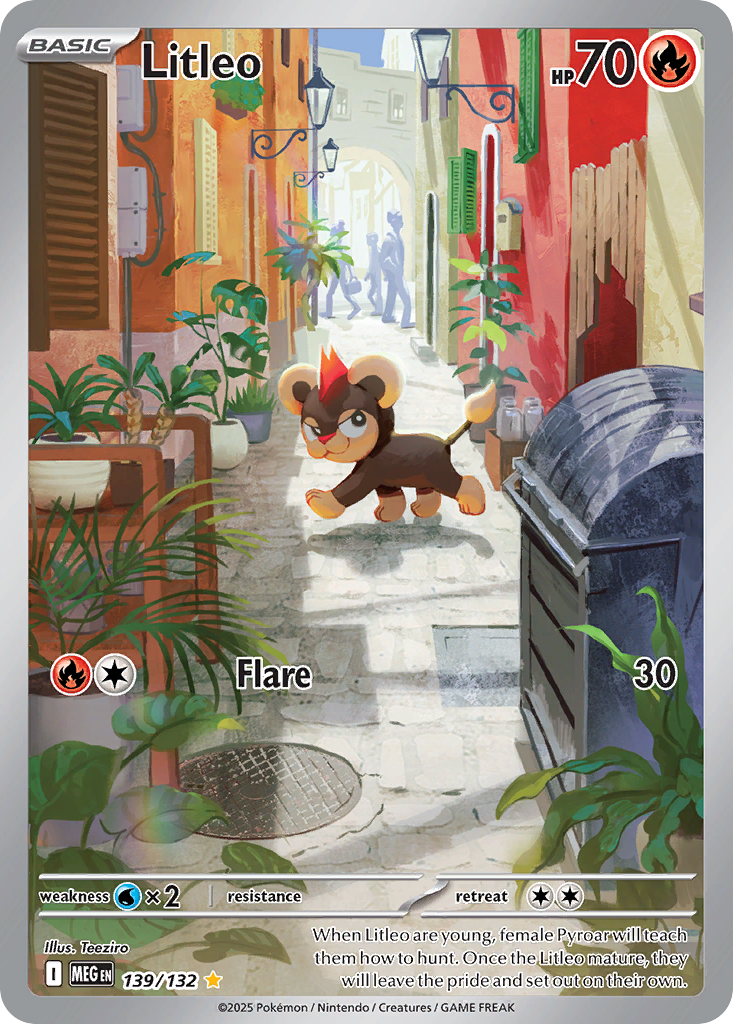 Litleo 139/132 Illustration Rare Mega Evolution NM/M