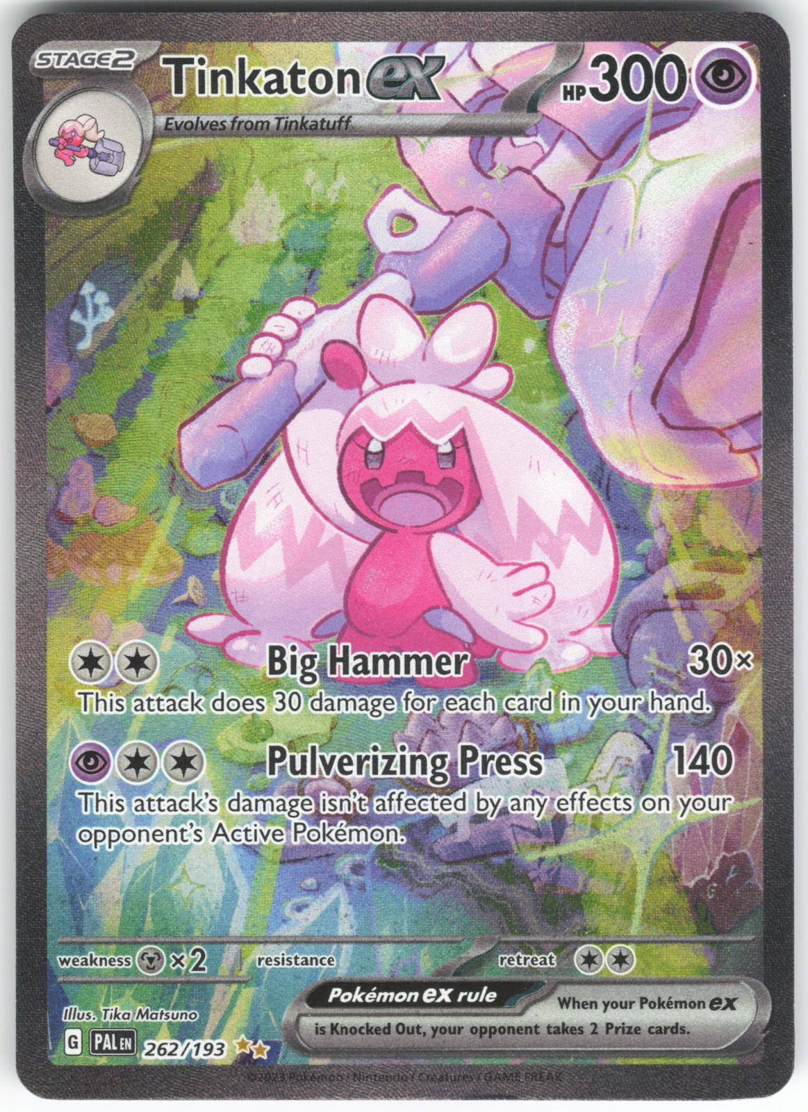 Tinkaton ex 262/193 Special Illustration Rare Paldea Evolved NM/M