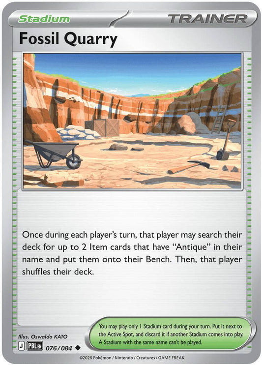 Fossil Quarry 076/084 Uncommon Reverse Holo Pitch Black NM/M