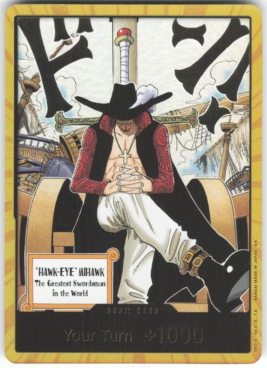 DON!! Card (Dracule Mihawk) (Gold) DON!! The Azure Sea's Seven NM