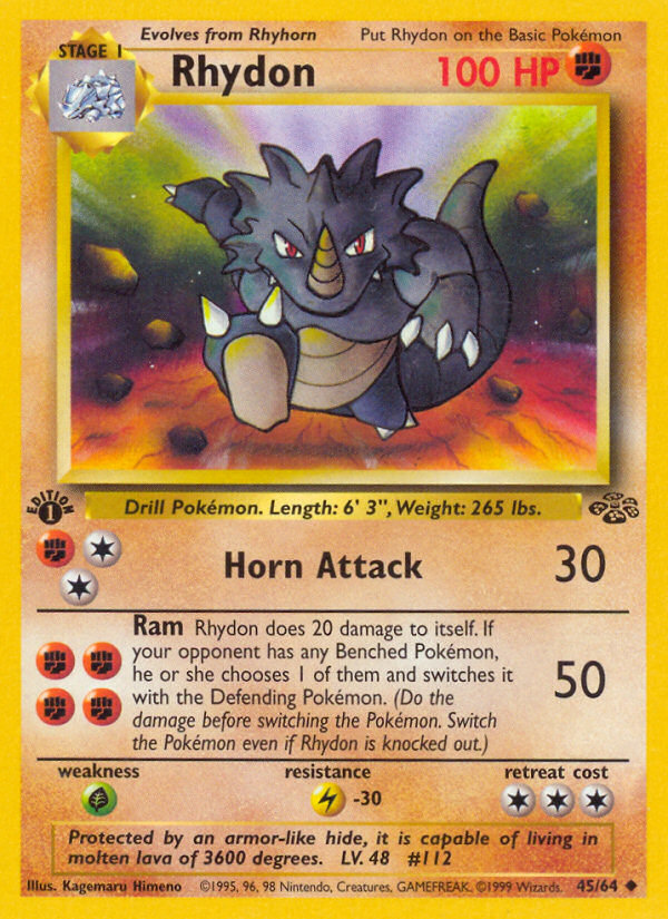 Rhydon 45/64 Uncommon Jungle Unlimited NM/M