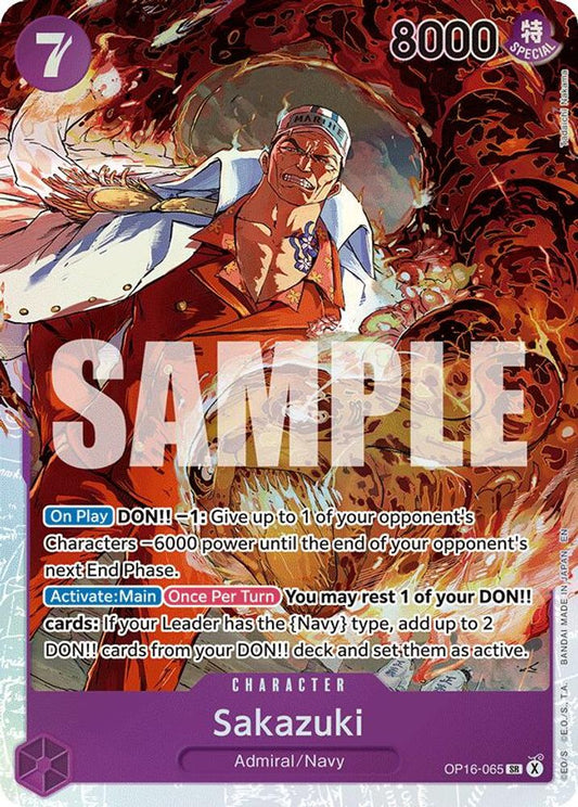 Sakazuki OP16-065 Super Rare The Time of Battle NM/M
