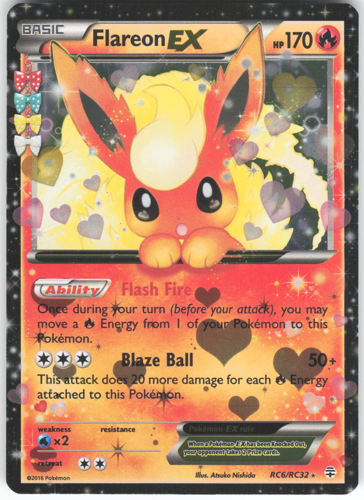 Flareon EX RC6/RC32 EX Rare Generations Holo LP