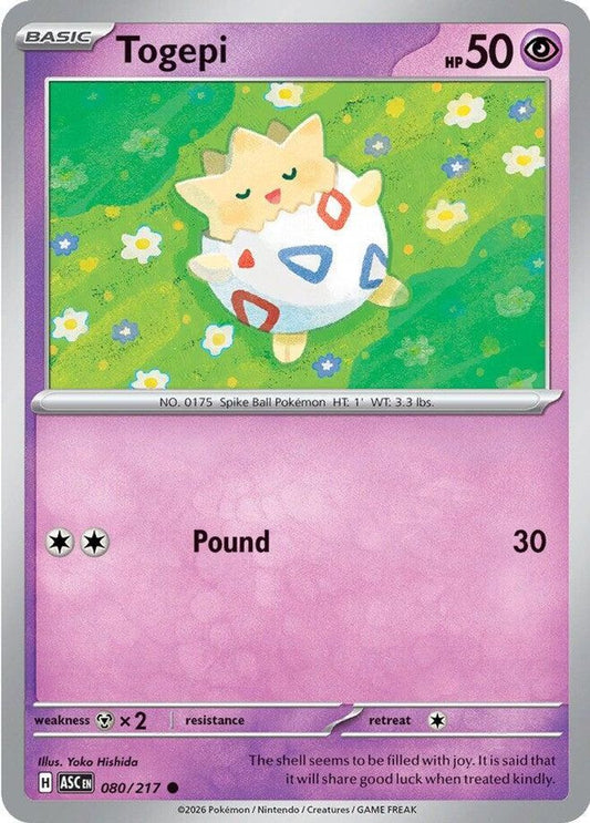 Togepi 080/217 Common Ascended Heroes NM/M