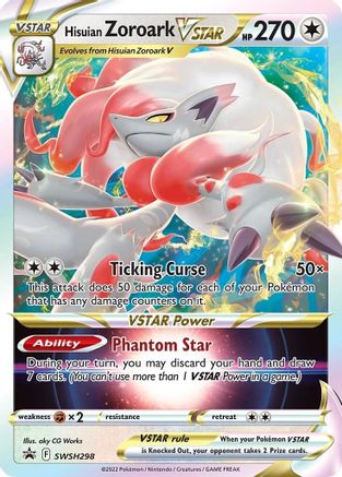 Hisuian Zoroark VSTAR SWSH298 Promo Sword & Shield Promo Holo NM/M