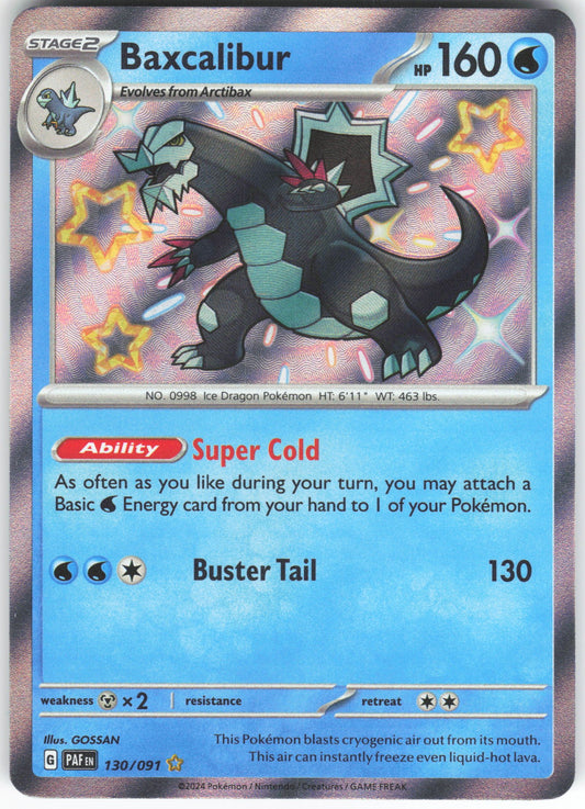 Baxcalibur Shiny Rare SV: Paldean Fates 130/091 NM