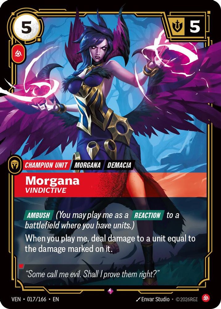 Morgana - Vindictive 017/166 Rare Vendetta NM/M
