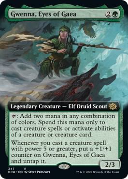 Gwenna, Eyes of Gaea (Extended Art) 347 Rare The Brothers' War NM/M