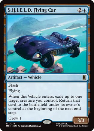 S.H.I.E.L.D. Flying Car 74 Foil Rare Marvel Super Heroes NM/M
