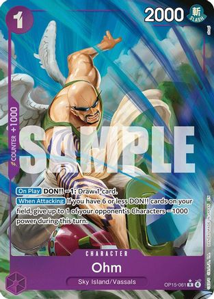 Ohm (Alternate Art) OP15-061 Rare Adventure on Kami's Island NM/M