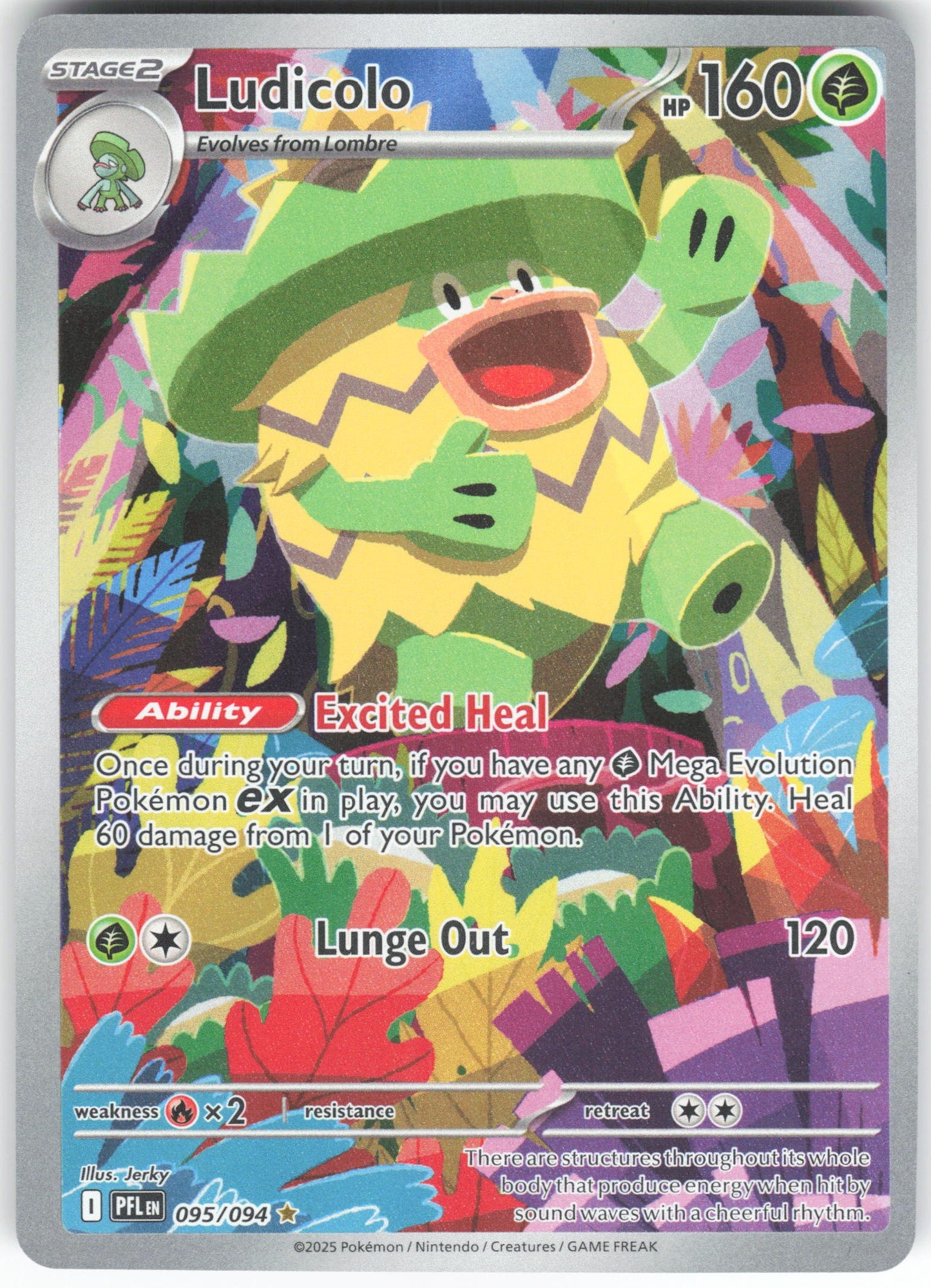 Ludicolo - Illustration Rare ME02: Phantasmal Flames 095/094 NM