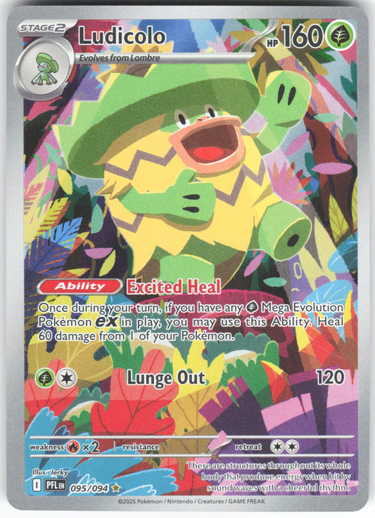 Ludicolo - Illustration Rare ME02: Phantasmal Flames 095/094 NM