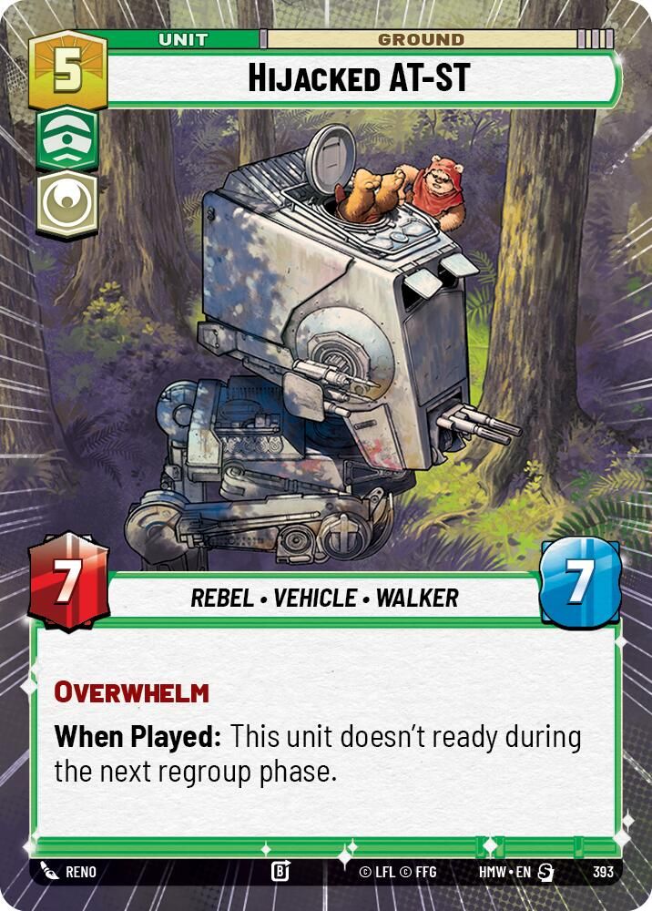 Hijacked AT-ST (Hyperspace) 393 Special Homeworlds NM/M