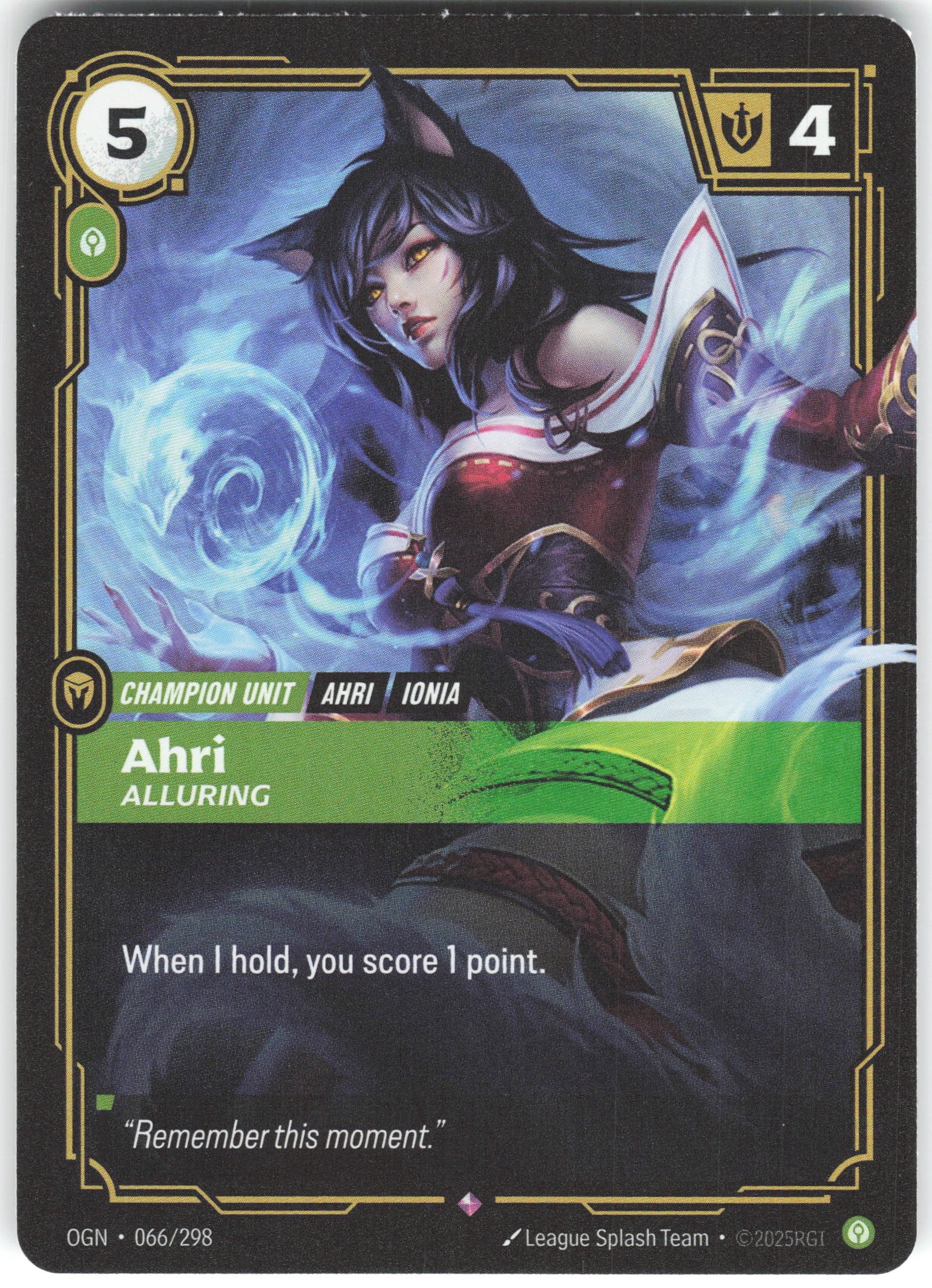 Ahri - Alluring Rare Origins 066/298 NM