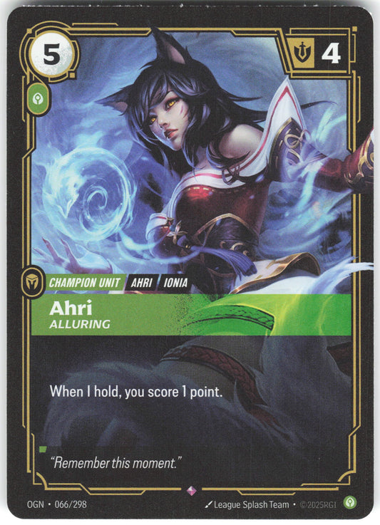 Ahri - Alluring Rare Origins 066/298 NM