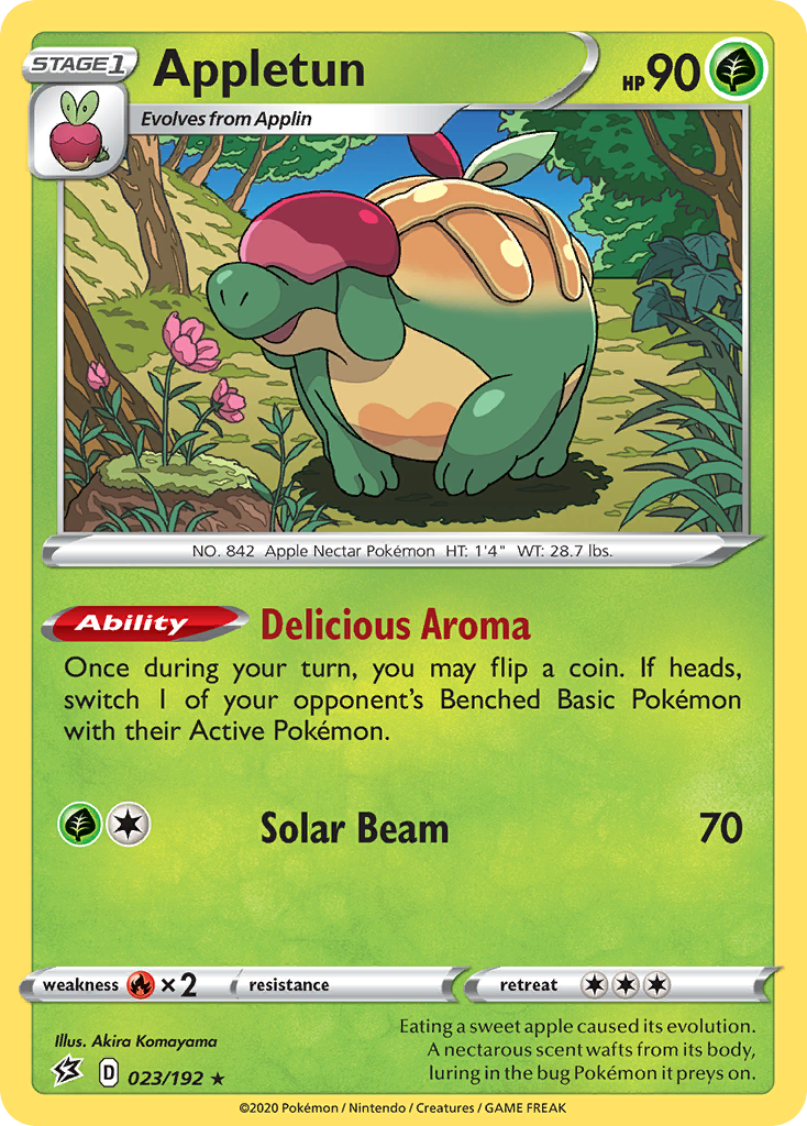 Appletun 023/192 Rare Rebel Clash Holo NM/LP