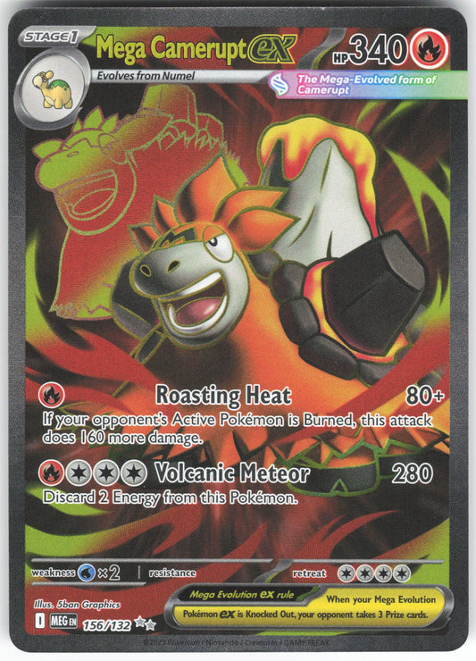 Mega Camerupt ex - Ultra Rare ME01: Mega Evolution 156/132 NM